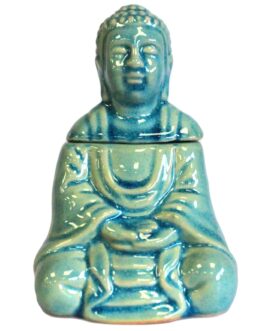 Arzător cu ulei Buddha așezat – albastru