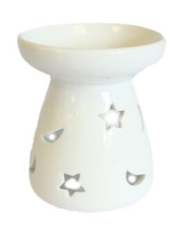 Aroma Lampă Mică Clasică, Albă – Lună și Stele
