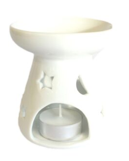 Aroma Lampă Mare Clasică, Albă – Lună și Stele