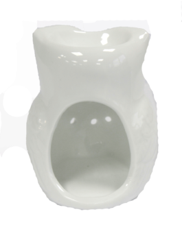 Arzător clasic de ulei alb – Tall Owl