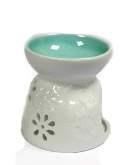 Aroma Lampă Clasică, Albă – Design Floral