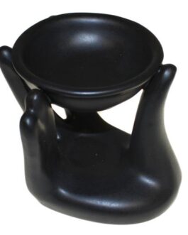 Arzător cu ulei de mână de ajutor – negru