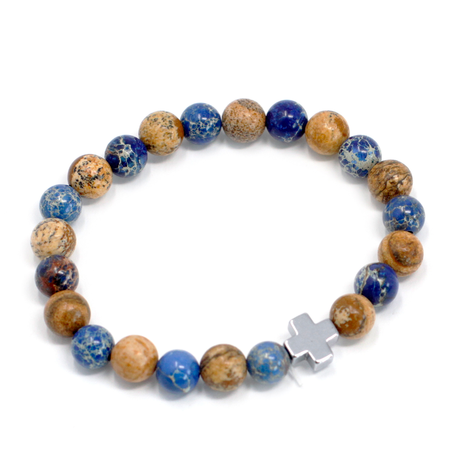 Set 2 Bratari de Prietenie cu Pietre semipretioase - Suport - Sodalite albastru si Picturestone 5 Set 2 Bratari de Prietenie cu Pietre semipretioase - Suport - Sodalite albastru si Picturestone - imagine 3