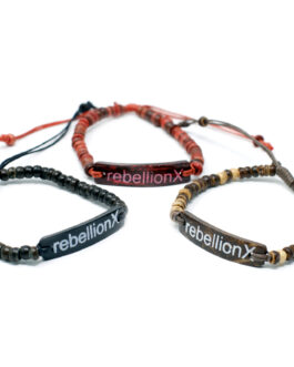 Brățări din Cocos cu Slogan – Rebellion X