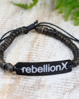 Brățări din Cocos cu Slogan – Rebellion X