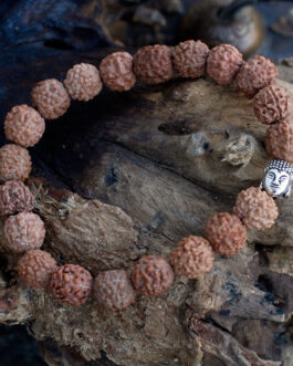 Brățară Rudraksha Buddha Bangle Mala – Natural