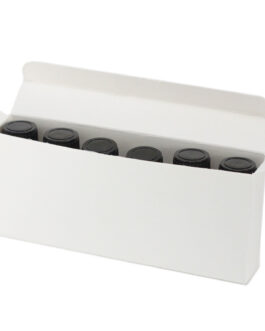 Cutie pentru 6 sticle de ulei esențial de 10 ml – alb