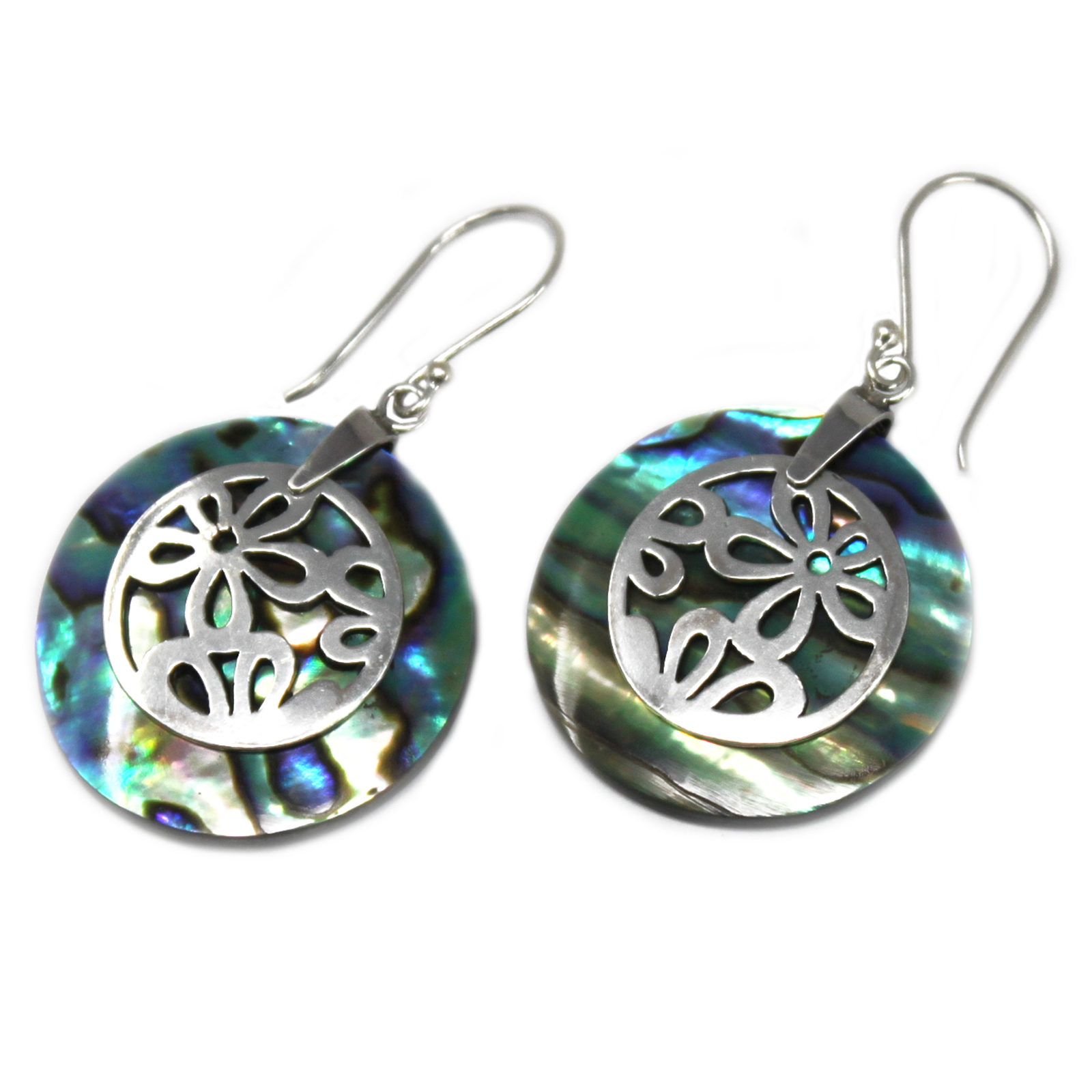 Cercei Shell & Argint - Flori - Abalone 1 182960