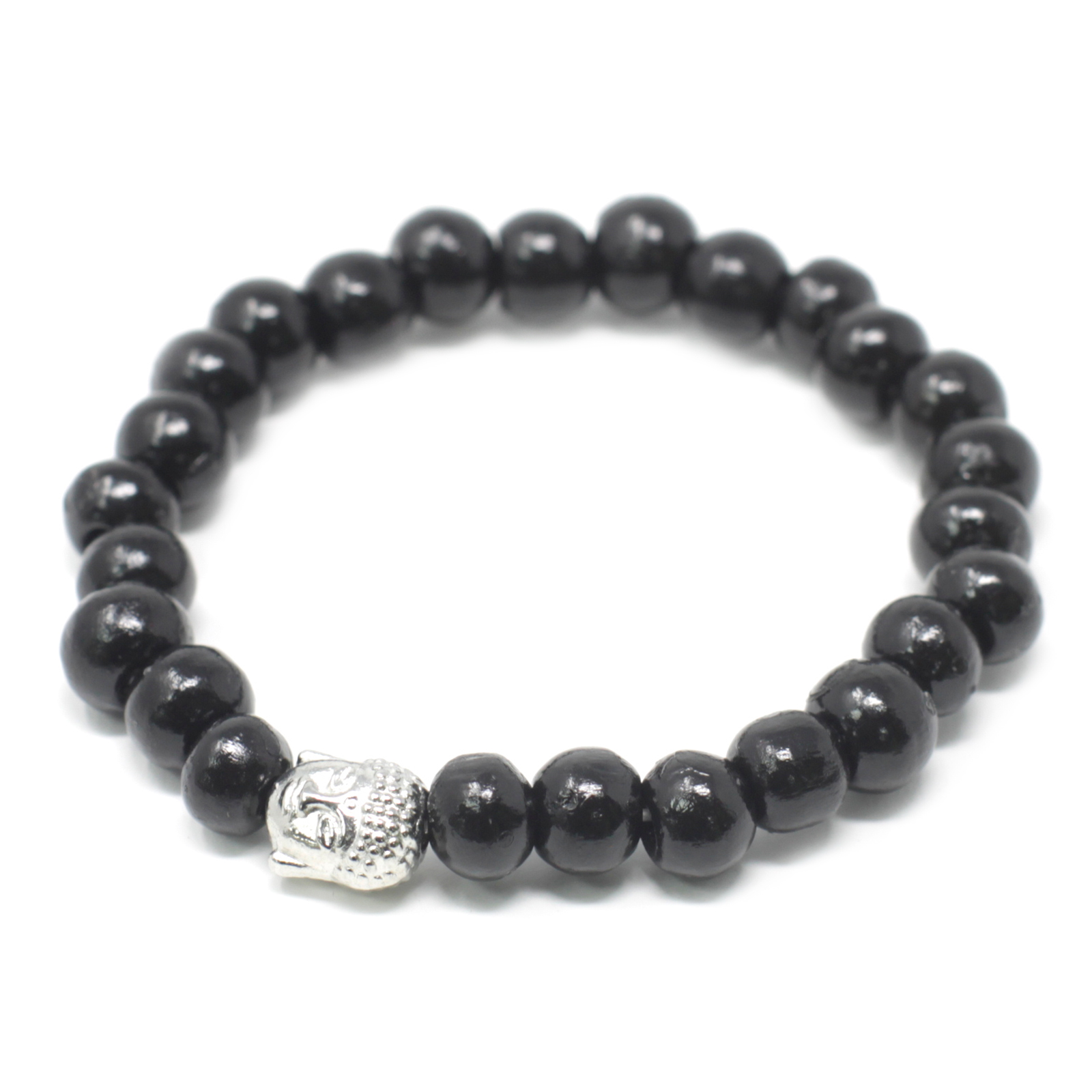 Brățări din Lemn de Culoare Închisă - Buddha 2 Brățări din Lemn de Culoare Închisă - Buddha