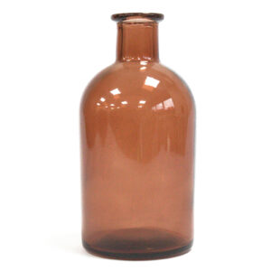 Sticlă rotundă de 200 ml cu difuzor antic din stuf - chihlimbar