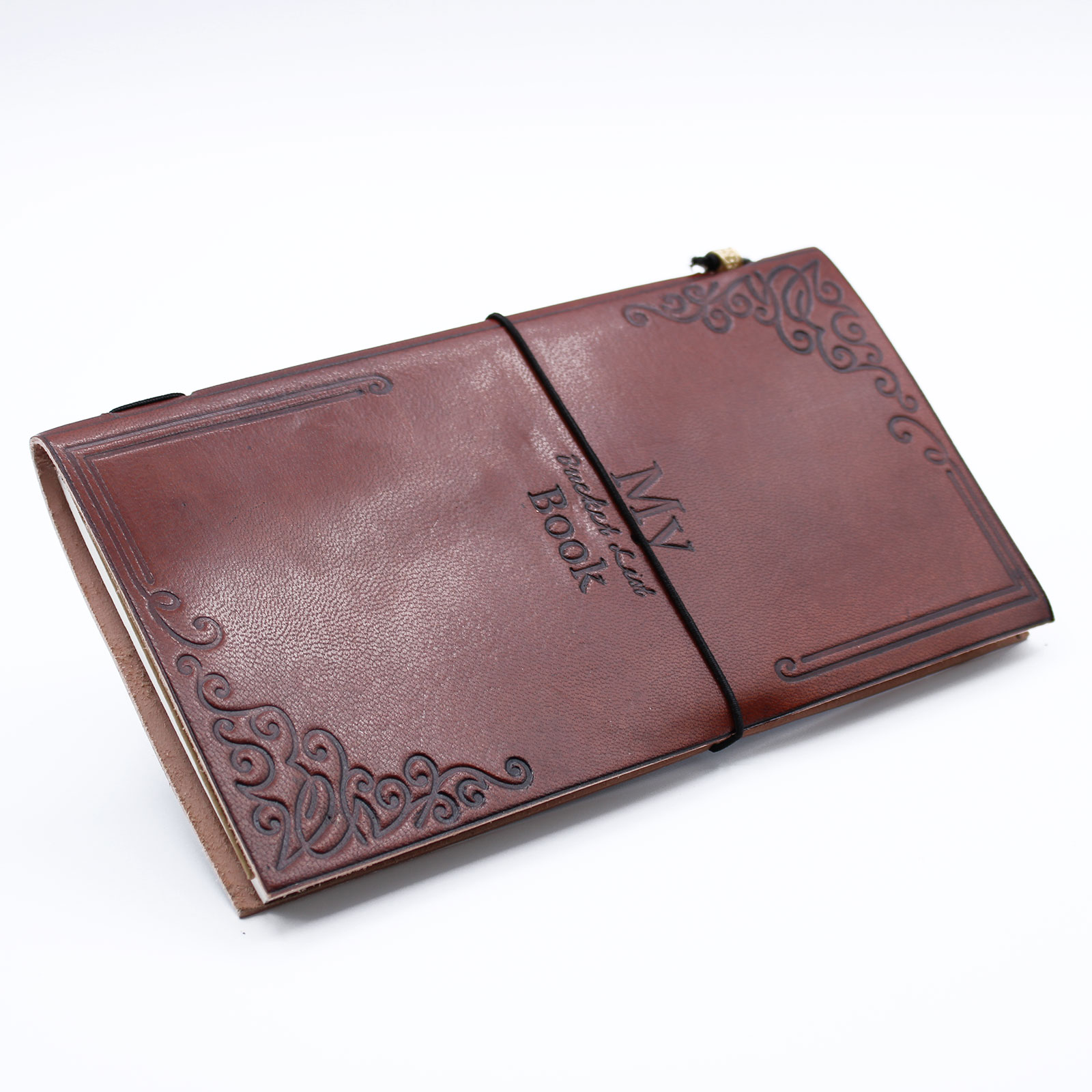 Jurnal din piele lucrat manual - Cartea My Bucket List - Maro (80 de pagini) 1 Jurnal din piele lucrat manual - Cartea My Bucket List - Maro (80 de pagini)