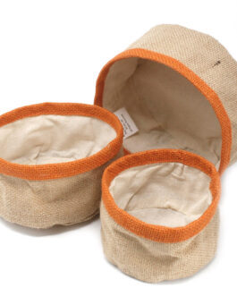 Set 3 cosuri din iuta naturala – turmeric