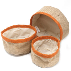 Set 3 cosuri din iuta naturala - turmeric