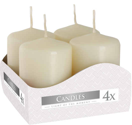 Set de 4 Lumânări Cilindru 40x60mm - Ivory 3 Set de 4 Lumânări Cilindru 40x60mm - Ivory