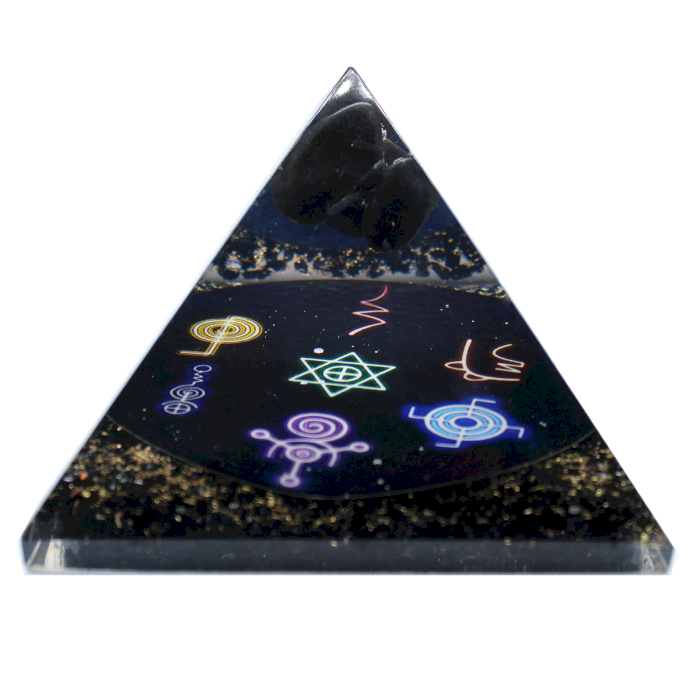Piramida de orgonit - Midnight Reiki - 90mm 1 Piramida de orgonit - Midnight Reiki - 90mm