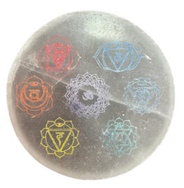 Platou Selenit Mediu 10 cm – Chakra – Colorat