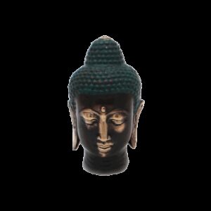 Cap mic de Buddha din alamă antică 24 Cap mic de Buddha din alamă antică
