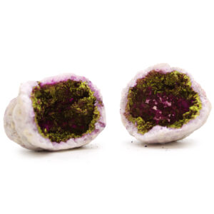 Geode de Calcit Colorate - Roz și Auriu