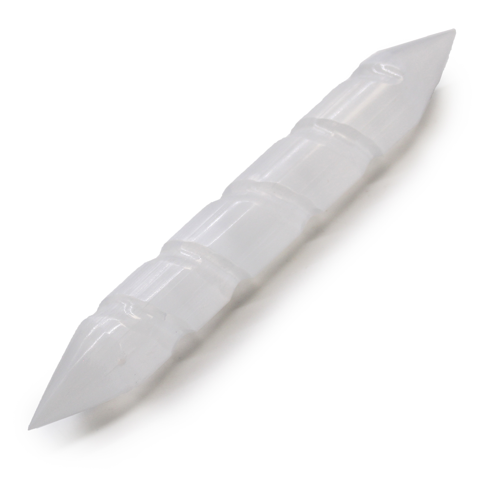Baghetă Selenit Spirală - 16 cm cu Vârfuri 5 Baghetă Selenit Spirală - 16 cm cu Vârfuri - imagine 3