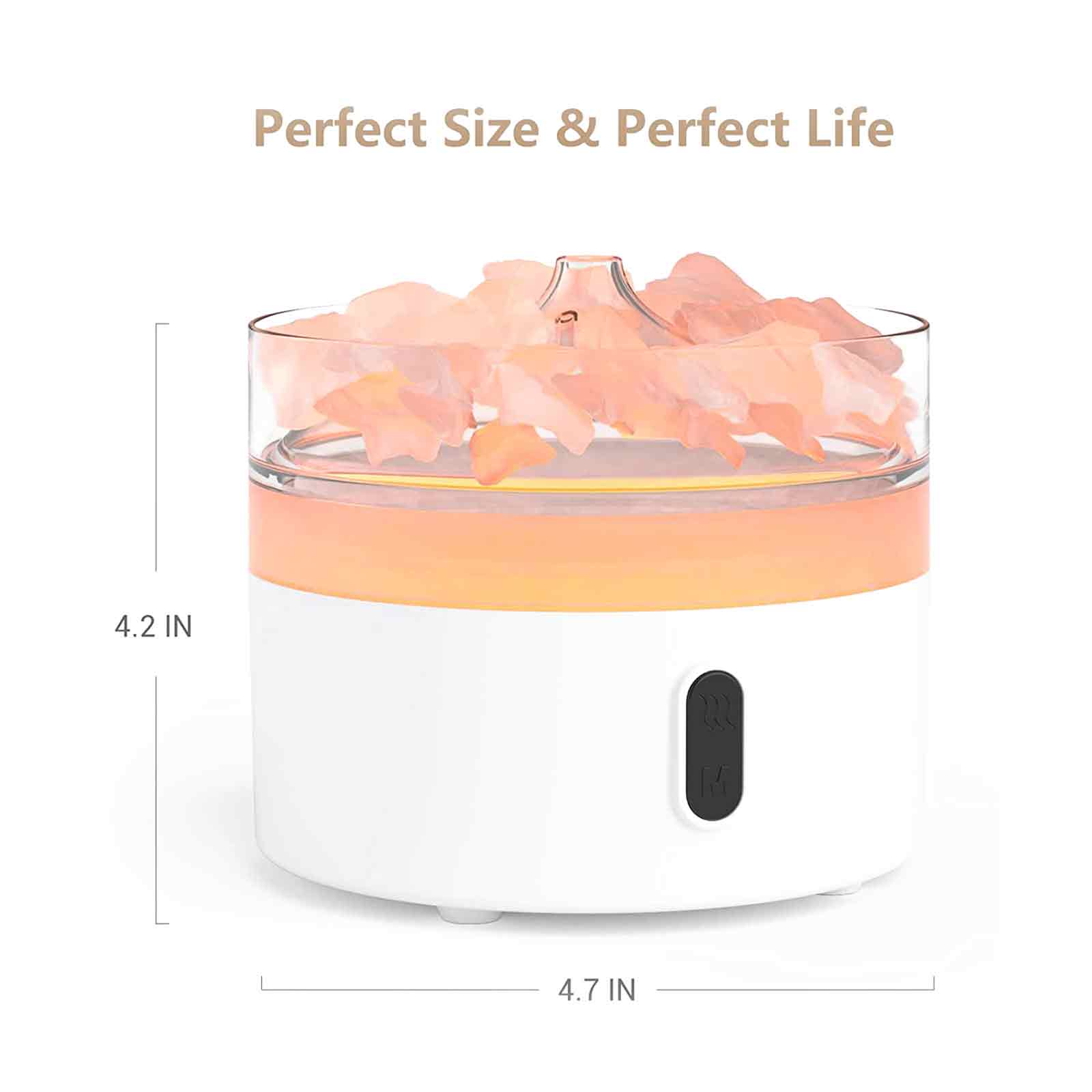 Difuzor de Aromă pentru Sare de Himalaya - Lumină de Noapte - USB-C - Efect de Flacără 5 Difuzor de Aromă pentru Sare de Himalaya - Lumină de Noapte - USB-C - Efect de Flacără - imagine 3
