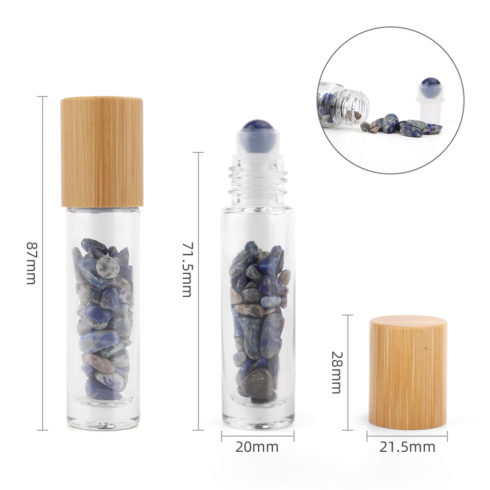 Sticla Roll-On pentru Ulei Esențial cu Pietre semiprețioase - Sodalit - Capac din Lemn 4 Sticla Roll-On pentru Ulei Esențial cu Pietre semiprețioase - Sodalit - Capac din Lemn - imagine 2