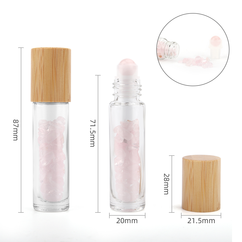 Sticla Roll-On pentru Ulei Esențial cu Pietre semiprețioase - Cuarț Roz - Capac din Lemn 4 Sticla Roll-On pentru Ulei Esențial cu Pietre semiprețioase - Cuarț Roz - Capac din Lemn - imagine 2