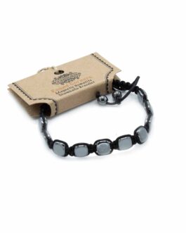 Brățară Shamballa din Hematit Magnetic – Colțuri Rotunjite