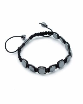Brățară Shamballa din Hematit Magnetic – Colțuri Rotunjite