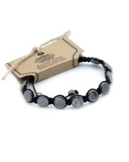 Brățară Shamballa din Hematit Magnetic – Inele Plate