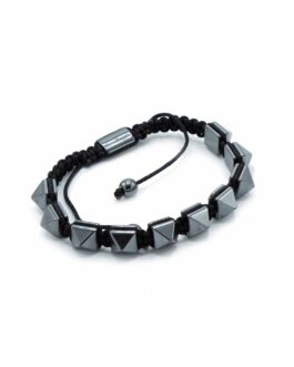Brățară Shamballa din Hematit Magnetic – Piramide Ascuțite