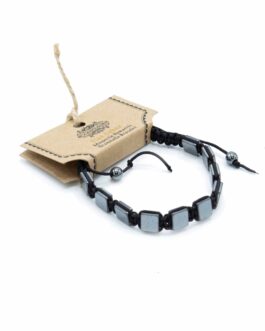 Brățară Shamballa din Hematit Magnetic – Cuburi Plate