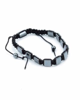 Brățară Shamballa din Hematit Magnetic – Cuburi Plate