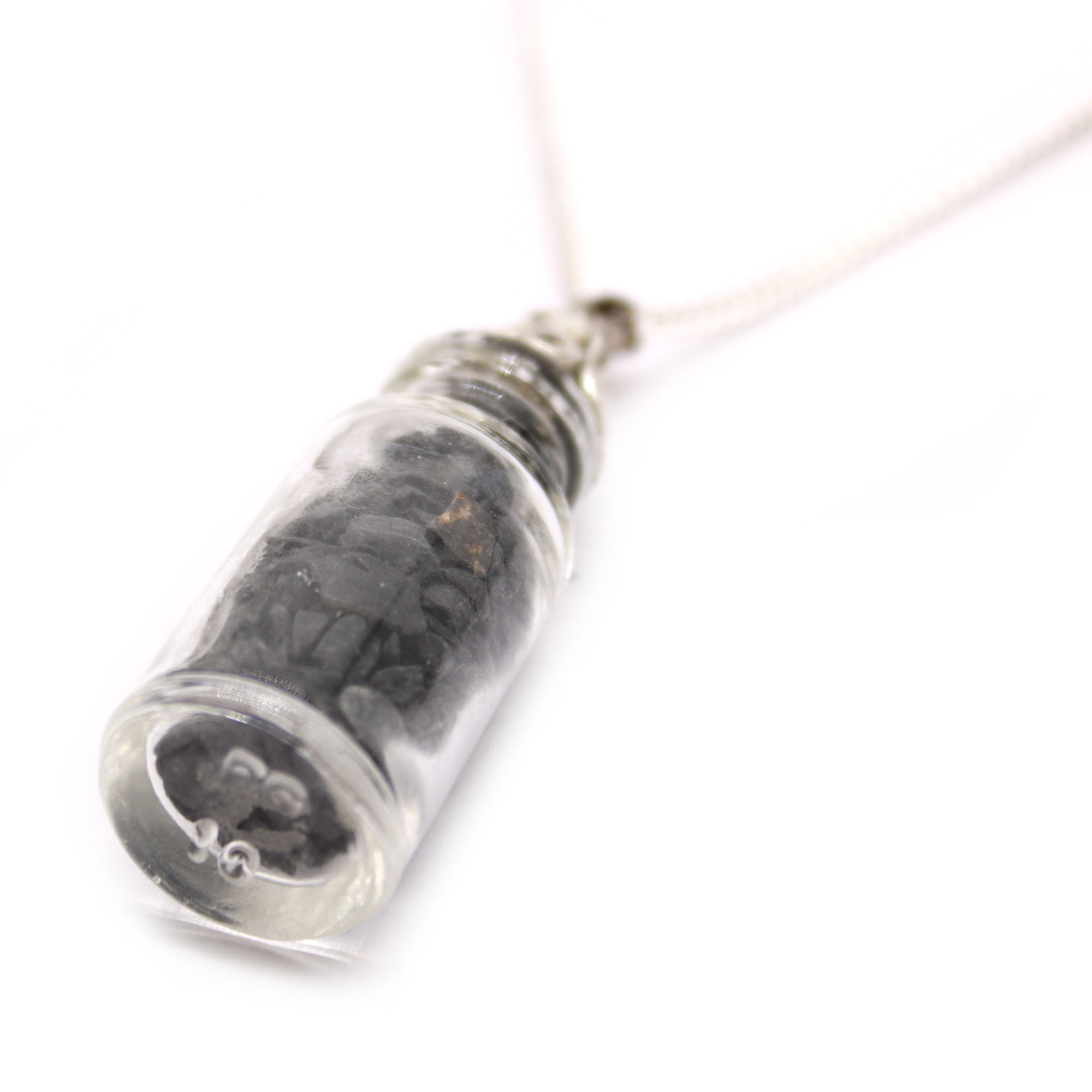Colier cu pietre semiprețioase îmbuteliate - Onix negru 5 Colier cu pietre semiprețioase îmbuteliate - Onix negru - imagine 3
