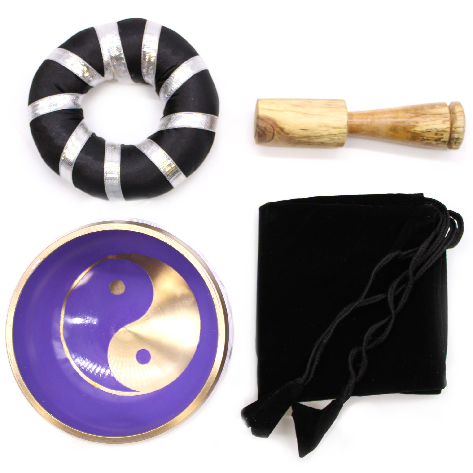 Set de Vase Cântătoare Yin și Yang - Alb/Mov 10.7cm 6 Set de Vase Cântătoare Yin și Yang - Alb/Mov 10.7cm - imagine 4
