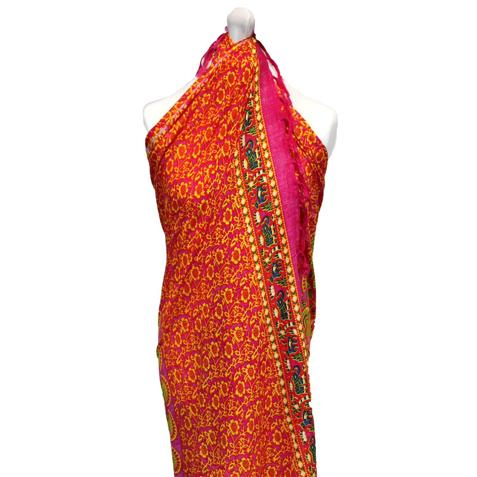 Sarong Mandala - Rubin și Limetă 1 Sarong Mandala - Rubin și Limetă