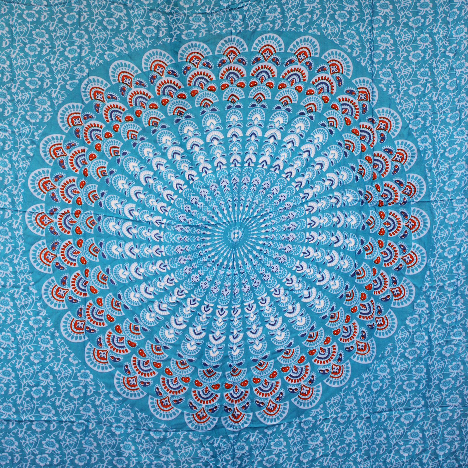 Sarong Mandala - Albastru și Portocaliu 5 Sarong Mandala - Albastru și Portocaliu - imagine 3