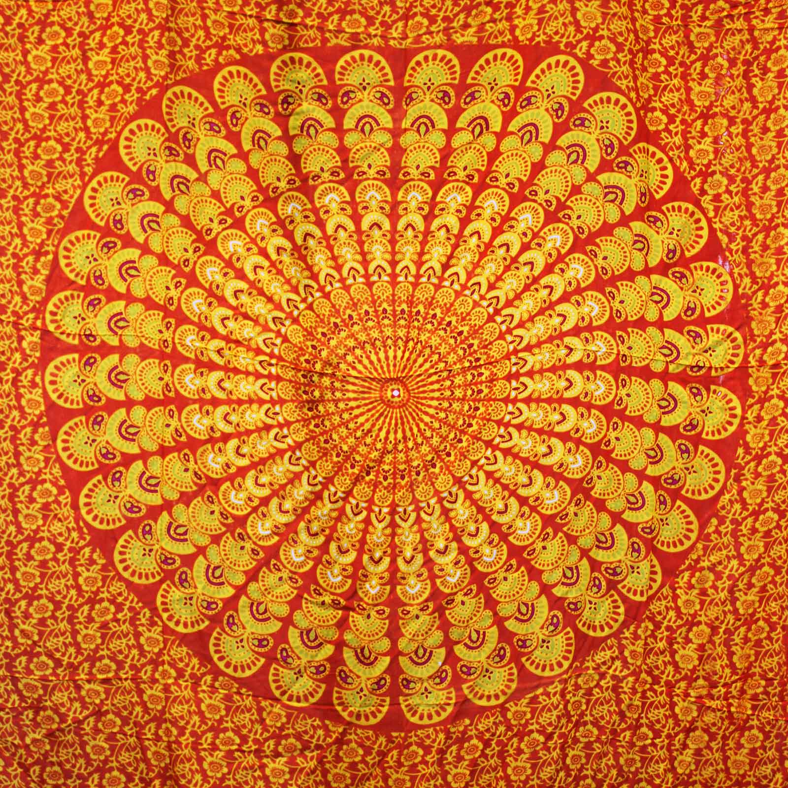 Sarong Mandala - Portocaliu și Limetă 5 Sarong Mandala - Portocaliu și Limetă - imagine 3