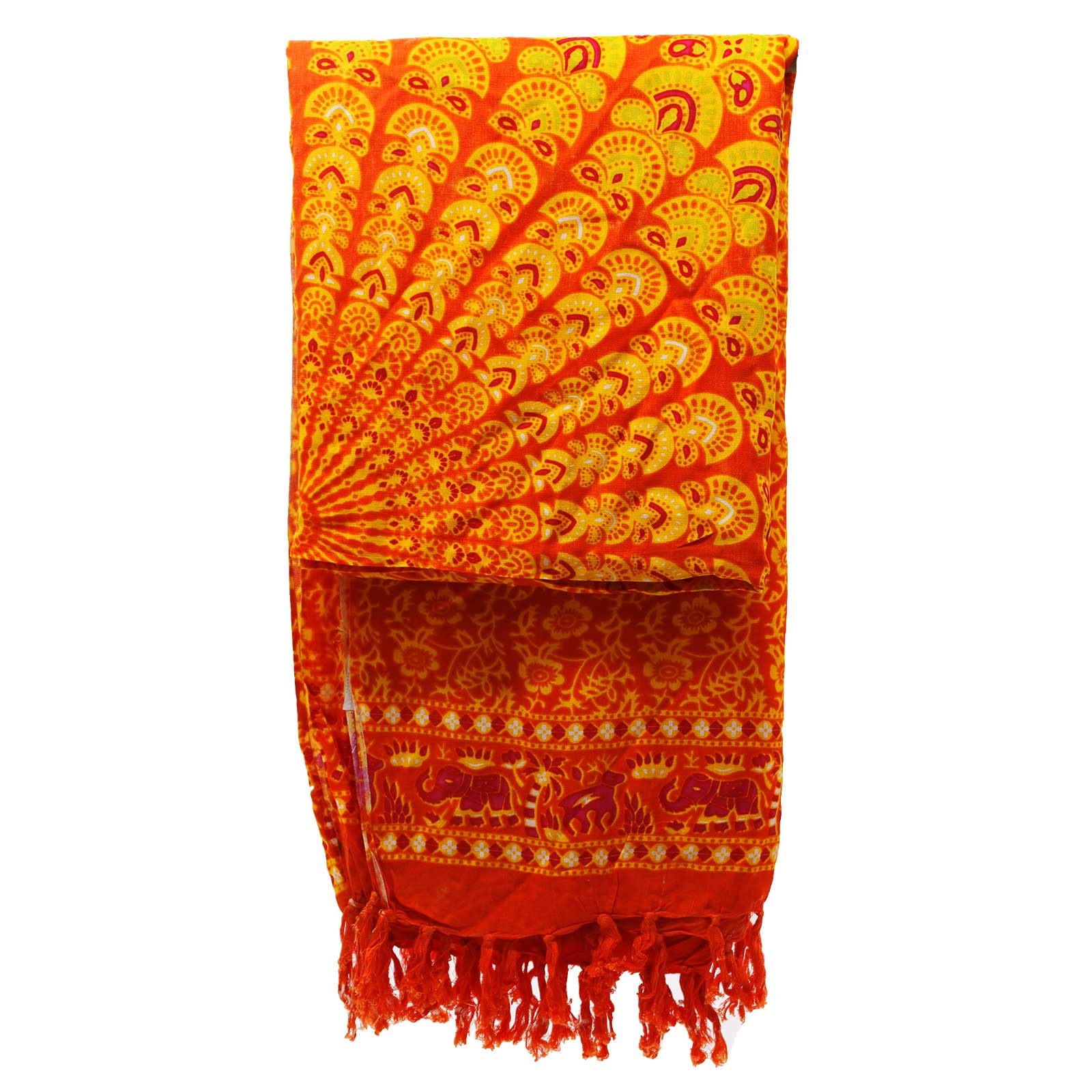 Sarong Mandala - Portocaliu și Limetă 6 Sarong Mandala - Portocaliu și Limetă - imagine 4