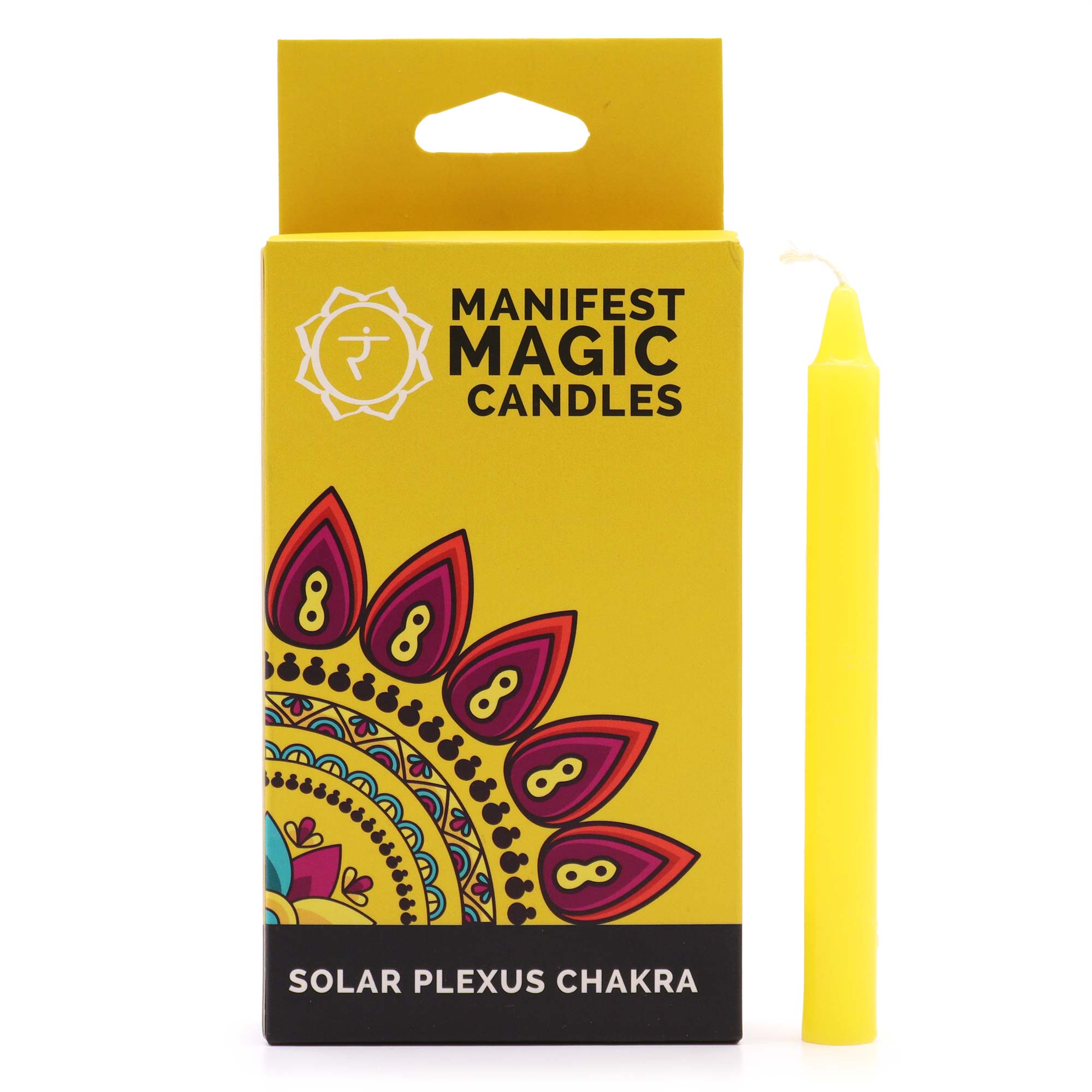 Lumânări magice Manifest (pachet de 12) - Galben - Chakra plexului solar