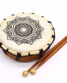 Mandala Tobă Șamanică cu Un Băț – 20 cm