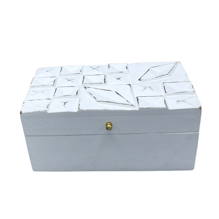 Vintage Deco - Cutie Multifuncțională - 22x12x10cm - Diamante Albe