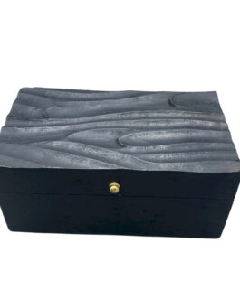 Vintage Deco – Cutie Multifuncțională – 22x12x10cm – Vârtejuri Negre