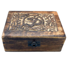 Cutie de suveniruri medie din lemn 15x10x6cm – Om