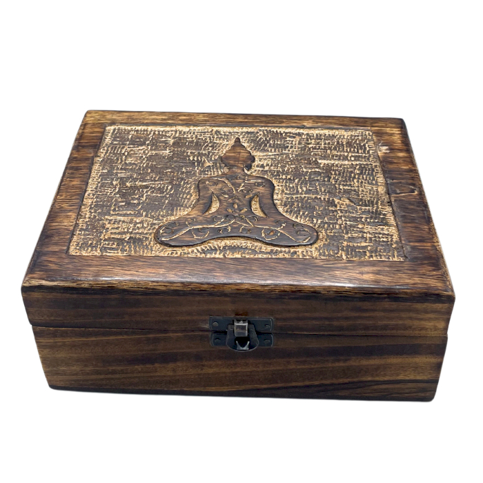 Cutie mare de suveniruri din lemn 20x15x7,5cm - Buddha 1 Cutie mare de suveniruri din lemn 20x15x7,5cm - Buddha