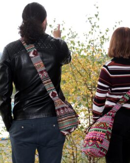 Geantă de Umăr Etno Mare – Roz