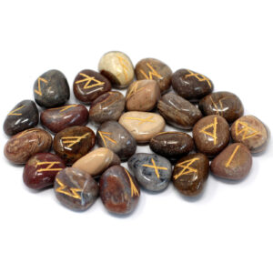 Set de pietre rune în husă - Fancy Jasper 24 Set de pietre rune în husă - Fancy Jasper