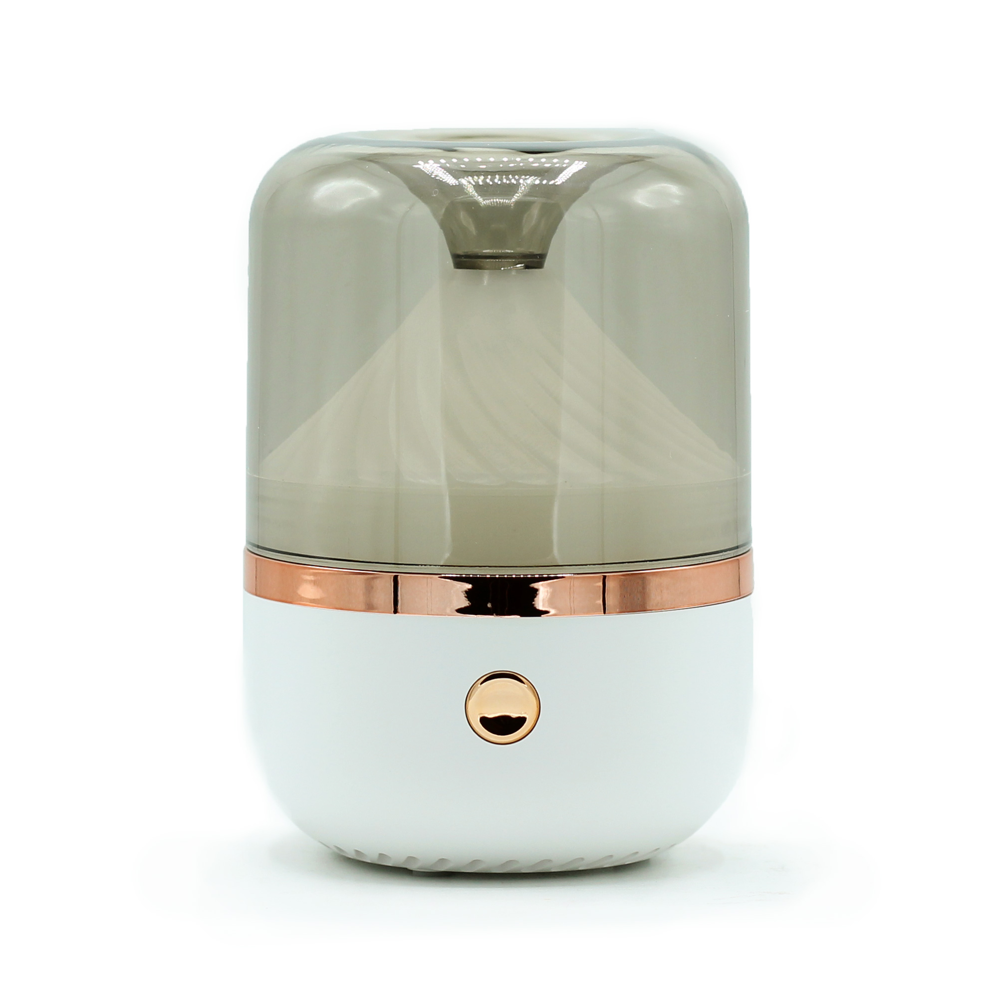 Difuzor de aromă urban alb și bronz- USB - schimbare de culoare
