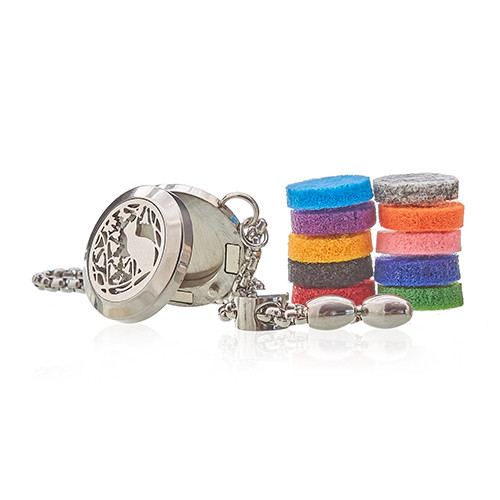 Brățară cu lanț aromaterapie - Pisică și flori - 20 mm 5 Brățară cu lanț aromaterapie - Pisică și flori - 20 mm - imagine 3