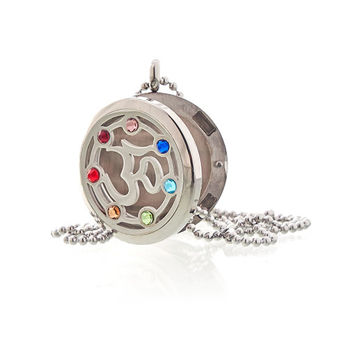 Colier bijuterii aromaterapie - OM Chakra - 30 mm 4 Colier bijuterii aromaterapie - OM Chakra - 30 mm - imagine 2