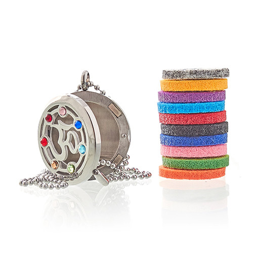 Colier bijuterii aromaterapie - OM Chakra - 30 mm 5 Colier bijuterii aromaterapie - OM Chakra - 30 mm - imagine 3
